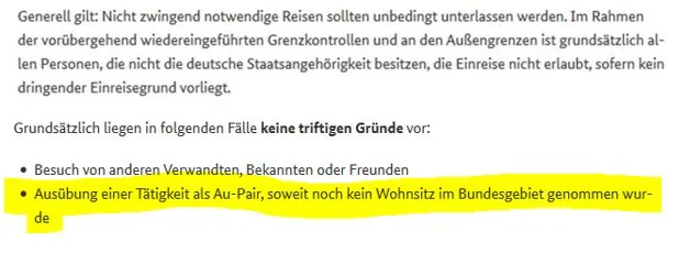 Neues Au Pair gesucht: Einreisebestimmungen Bundespolizei