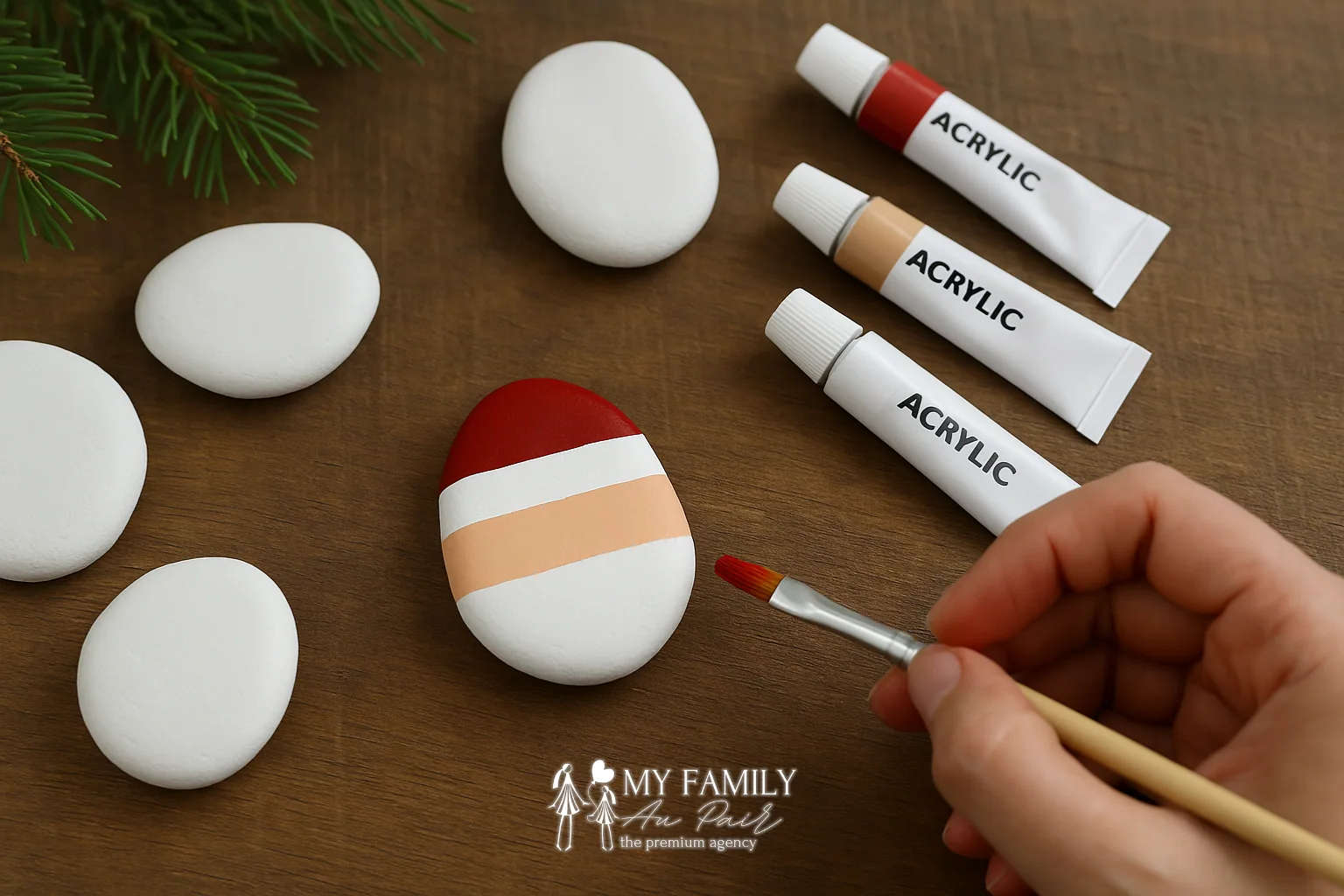 How to Paint Your Own Santa Stones