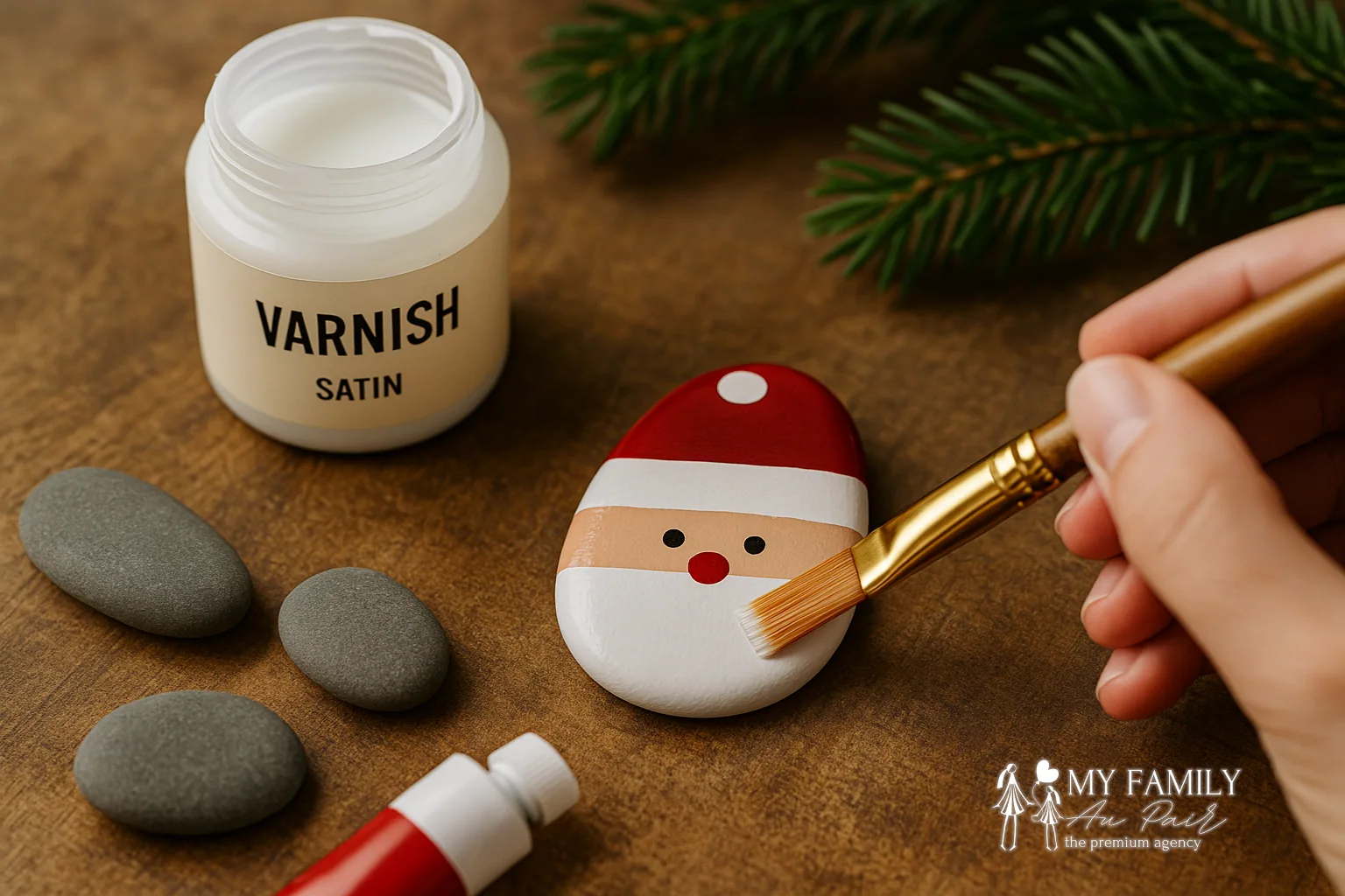 How to Paint Your Own Santa Stones